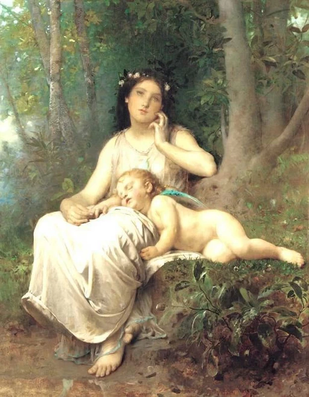 Madre con il figlio addormentato